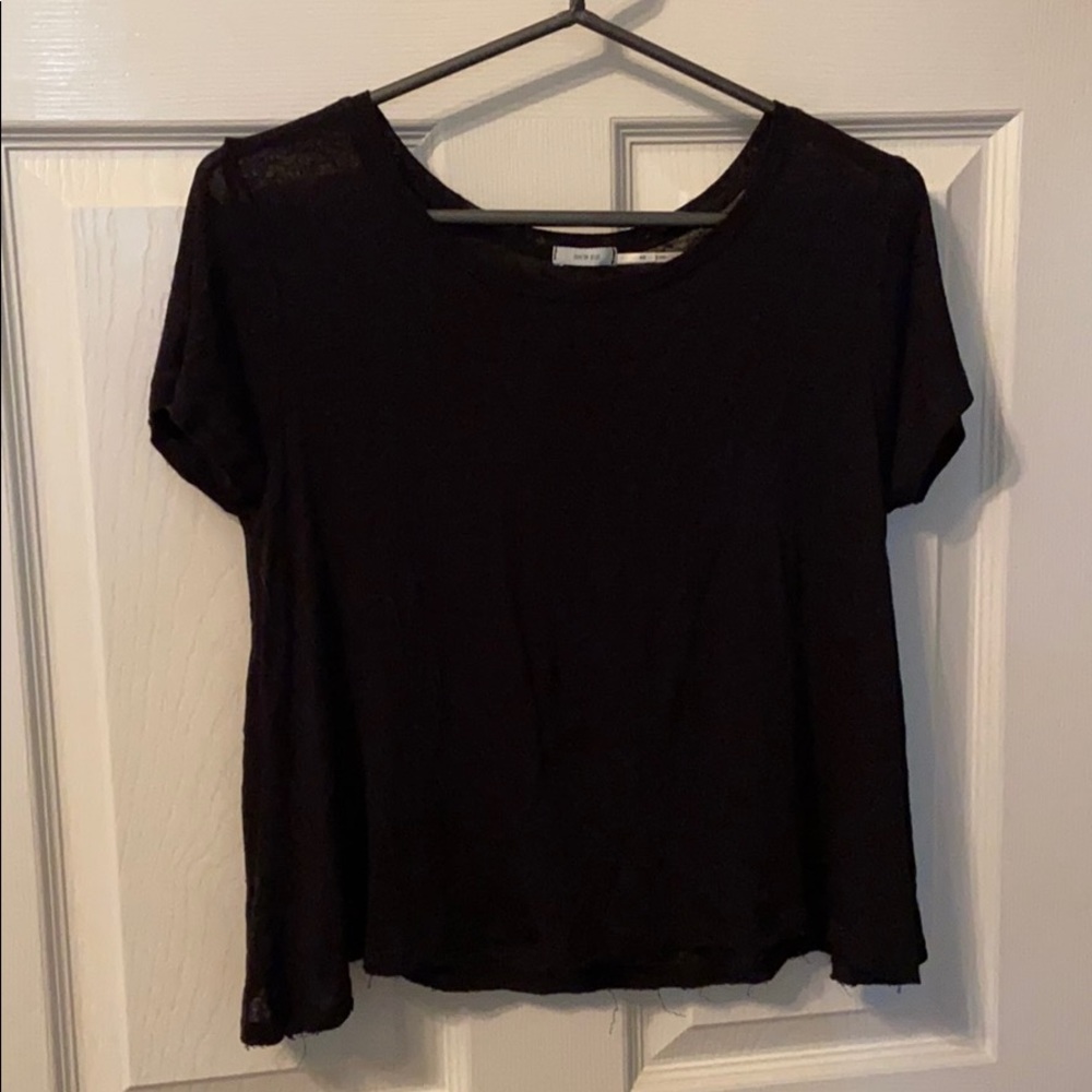 Frayed hem cropped shirt from Urban Outfitters